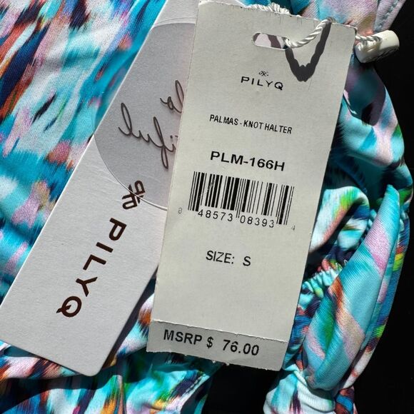 PILYQ Palmas Knot Adjustable Strap Bikini Top Swim Bathing Suit Padded NWT Small - Picture 7 of 8